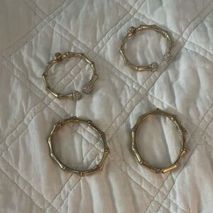GUC Lilly Pulitzer Gold Bangles set of 4